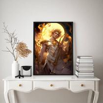 Quadro Decorativo Deus Do Sol- Apolo 33x24cm - com vidro