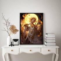 Quadro Decorativo Deus Do Sol- Apolo 33X24Cm - Com Vidro