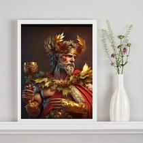 Quadro Decorativo Deus Do Vinho- Dionísio 45x34cm - com vidro Quadro Decorativo Deus Do Vinho- Dionísio 45x34cm - com vidro