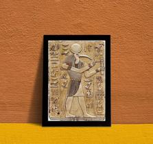 Quadro Decorativo Deus Egípcio Thoth 33x24cm - Branco