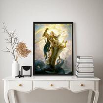 Quadro Decorativo Deus Grego Apolo 45x34cm - com vidro