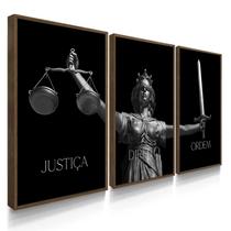 Quadro Decorativo Deusa da Justiça Com Moldura