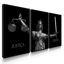 Quadro Decorativo Deusa da Justiça Com Moldura Quadro Decorativo Deusa da Justiça Com Moldura