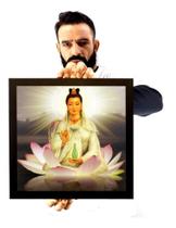 Quadro Decorativo Deusa Do Casamento Kuan Yin De 33x33cm Quadro Decorativo Deusa Do Casamento Kuan Yin De 33x33cm