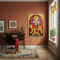 Quadro Decorativo Deusa-Mãe Hindu Durga - 70x50cm