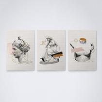 Quadro Decorativo Deuses Gregos Dourados 30x20cm Quadro Decorativo Deuses Gregos Dourados 30x20cm