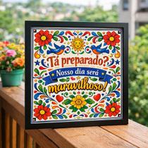 Quadro Decorativo Dia Incrível 33x33cm Mold Preta Quadro Decorativo Dia Incrível 33x33cm Mold Preta