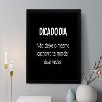 Quadro Decorativo Dica Do Dia 24x18cm - com vidro