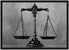 Quadro Decorativo Direito Advocacias Escritórios Balança Decorações Com Moldura G02 - Vital Quadros