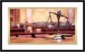 Quadro Decorativo Direito Advogados Balança Da Justiça Lei Escritório Quarto Sala Com Moldura RC043
