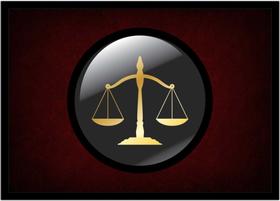 Quadro Decorativo Direito Advogados Balança Da Justiça Sala Escritório Com Moldura RC031