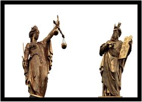 Quadro Decorativo Direito Advogados Deusa Têmis Advocacia Justiça Sala Escritório Com Moldura RC014