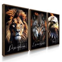 Quadro Decorativo Disciplina Fogo Com Moldura