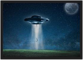 Quadro Decorativo Disco Voador Extraterrestre Ovnis Decorações Com Moldura G04 - Vital Quadros