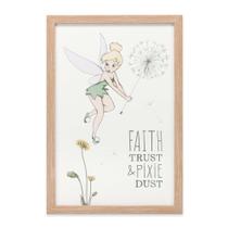 Quadro Decorativo Disney Peter Pan e Tinker Bell - Moldura de Madeira Quadro Decorativo Disney Peter Pan e Tinker Bell - Moldura de Madeira