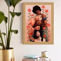 Quadro Decorativo Diversidade Feminina 33x24cm - com vidro Quadro Decorativo Diversidade Feminina 33x24cm - com vidro