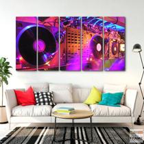 Quadro Decorativo DJ Música Som 140x65 Quadro Decorativo DJ Música Som 140x65