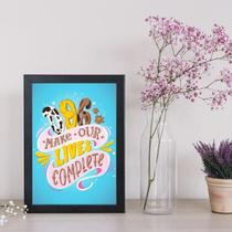 Quadro Decorativo Dog Makes Our Lives Complete Moldura Preta Quadro Decorativo Dog Makes Our Lives Complete Moldura Preta