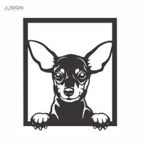 Quadro Decorativo Dog Pinscher MDF 3mm Preto Quadro Decorativo Dog Pinscher MDF 3mm Preto