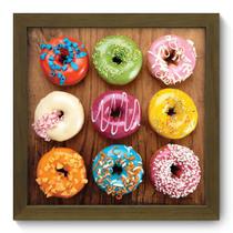 Quadro Decorativo - Donuts - 22cm x 22cm - 001qdcm