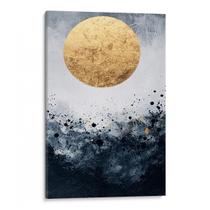 Quadro decorativo Dourado Eclipse no Horizonte Abstrato - Art Canvas