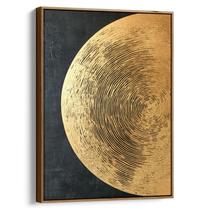 Quadro decorativo Dourado Eco das Espirais Infinitas - Art Canvas