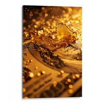 Quadro decorativo Dourado Esplendor de Riqueza Transcendental - Art Canvas
