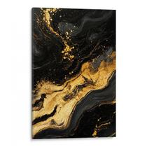 Quadro decorativo Dourado Fluxo das Correntes Cósmicas - Art Canvas
