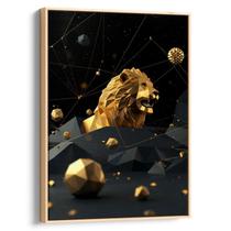 Quadro decorativo Dourado Guardião das Constelações Celestes - Art Canvas Quadro decorativo Dourado Guardião das Constelações Celestes - Art Canvas