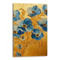 Quadro decorativo Dourado Jardim de Flores Celestiais - Art Canvas