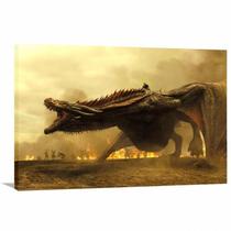 Quadro Decorativo - Dragão Game Of Thrones - Tela em Tecido