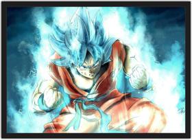 Quadro Decorativo Dragon Ball Goku Anime Desenho Com Moldura