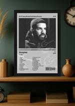 Quadro Decorativo Drake Scorpion (Black&white) Com Vidro Tamanho:21cm x 30cm (A4) Quadro Decorativo Drake Scorpion (Black&white) Com Vidro Tamanho:21cm x 30cm (A4)