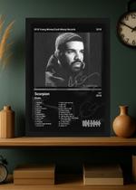 Quadro Decorativo Drake Scorpion (Dark) Com Vidro Tamanho:21cm x 30cm (A4) Quadro Decorativo Drake Scorpion (Dark) Com Vidro Tamanho:21cm x 30cm (A4)