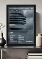 Quadro Decorativo Drake Views (Colored) Com Vidro Tamanho:21cm x 30cm (A4)