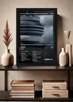 Quadro Decorativo Drake Views (Dark) Com Vidro Tamanho:21cm x 30cm (A4)