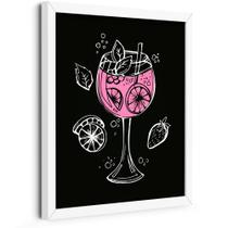 Quadro Decorativo Drink Frutas Vintage