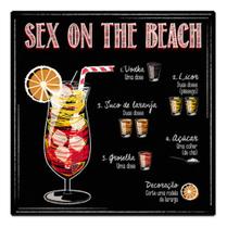 Quadro Decorativo Drink Sex On The Beach Receita Hapy Hour
