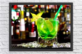 Quadro Decorativo Drinks Bebidas Bar Gourmet Restaurantes Decorações Com Moldura