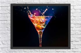 Quadro Decorativo Drinks Bebidas Bar Gourmet Restaurantes Decorações Com Moldura