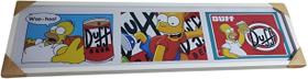 Quadro Decorativo Duff Beer 25x94cm Os Simpsons com Moldura - Poster Horizontal Parede Bar Homer Duffman