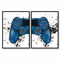 Quadro Decorativo Dupla 40x60 Controle Vídeo Game Nerd Jogo
