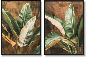 Quadro Decorativo Dupla 60 x 40 Bananeira Luxo