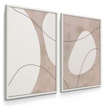 Quadro Decorativo Dupla Abstrato Moderno Casa Sala Grande 70x50 com Moldura Quadro Decorativo Dupla Abstrato Moderno Casa Sala Grande 70x50 com Moldura