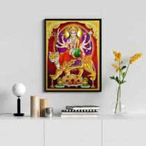 Quadro Decorativo Durga- Deusa Hindu 45X34Cm - Com Vidro