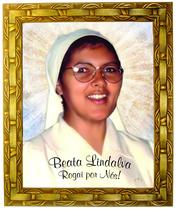 Quadro decorativo e religioso da Beata Lindalva justo de Oliveira, modelo 01, Tamanho 30x25cm. Angelus.