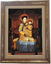 Quadro decorativo e religioso da Nossa Senhora Da China, modelo 01, Tamanho 53x43cm Angelus.