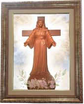 Quadro decorativo e religioso da Nossa Senhora De Akita, modelo 01, Tamanho 53x43cm Angelus.