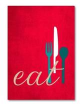 Quadro decorativo eat vermelho Quadro decorativo eat vermelho