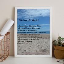 Quadro Decorativo Efeitos Do Reiki 33x24cm - com vidro Quadro Decorativo Efeitos Do Reiki 33x24cm - com vidro
